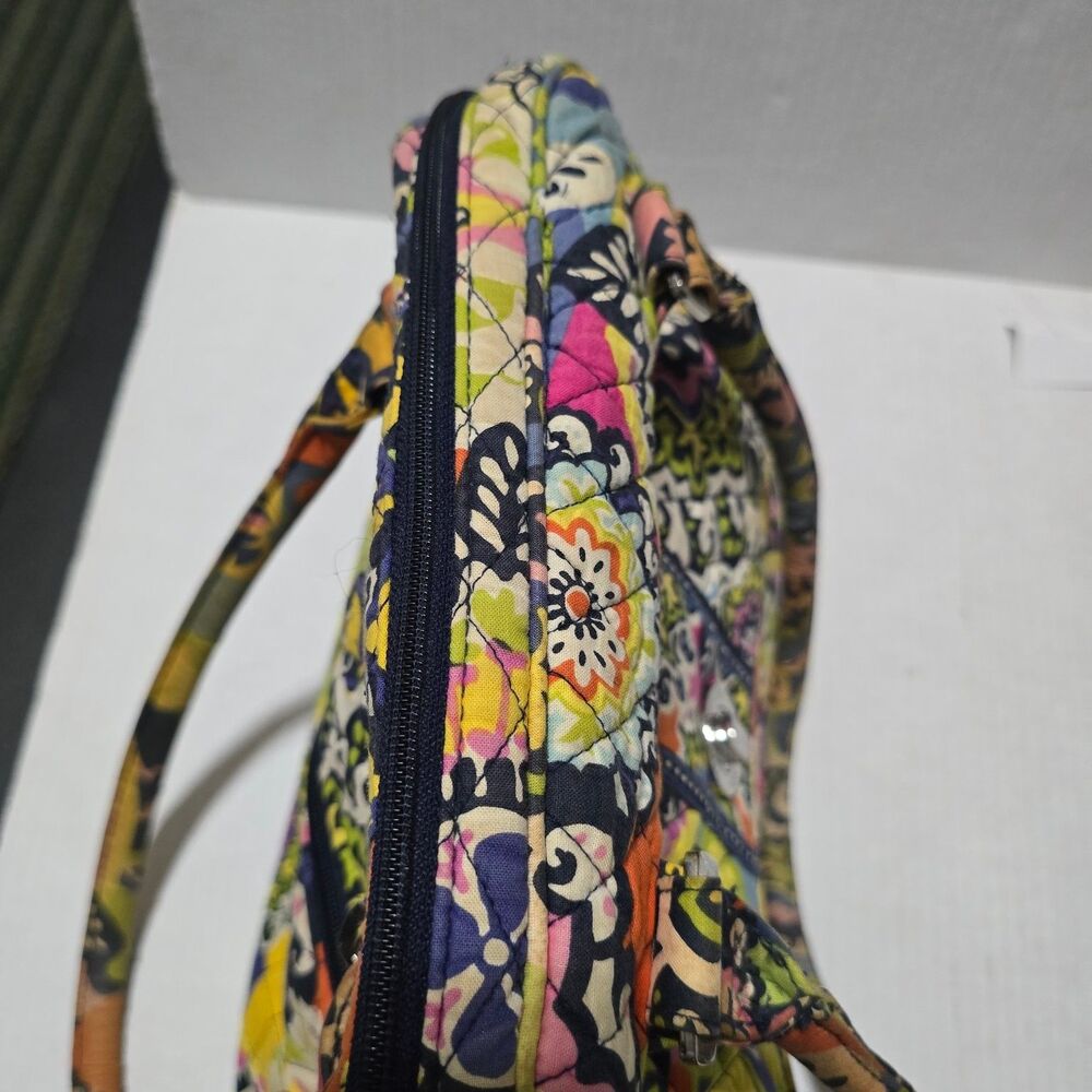 Vera Bradley Women's Multi-Color Quilted Satchel Handbag Top Handle Bag - Picture 5 of 12
